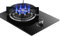 Cuisinière À Gaz 33 Cm, Cuisinière À Gaz 1 Brûleur, Brûleur Wok À Anneau De Feu 9,0 KW À 13 Cavités, Dessus en Verre Trempé Noir avec Protection Anti-Extinction, Convient for La Cuisine À Domicile