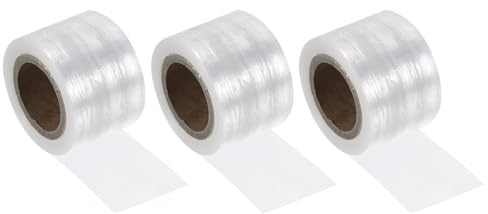 M METERXITY 3 Pack Badminton Grip Cushion Wrap - PE Overgrip Wrap Tape Anti Slip Backing Film, Apply to Ball Racket Sports Training (27 Yard, Clear)