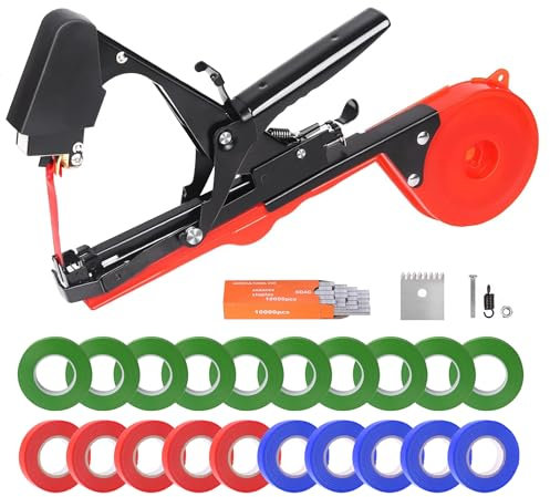 SWANSOFT Machine à Nouer Les Plantes 45MM Machine à Attacher Légère, Machine A Taper (20 Rouleaux)