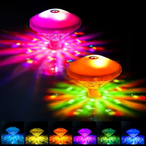 GAOUTO LED Poolbeleuchtung: 2 Stück RGB Wasserdicht IP68, Multifunktional & Dynamische Lichtmodi, Für Schwimmbad, Garten Und Party (RGB)