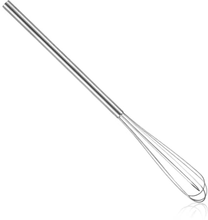 1 pcs Mini Whisks Stainless Steel Skinny Whisk Egg Beater Wire Whisks Portable Kitchen Tiny Whisk for Cooking Blending Whiping Beating Stirring (10.4 Inches)