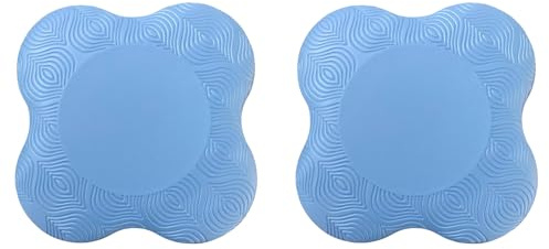 2 Pcs Yoga Knee Pads,Pilates Mat Thick Cushion Pad Gym Knees Support Equipment Exercise Foldable Kneeling Kneepads Non-Slip Deep Blue Soft Supplies Workout Block Joint Set,for Women Men Home Gyms