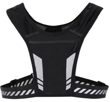 Running Vest, Supporto per Telefono Portatile, Allenamento Traspirante Gilet da Corsa Riflettente Sport da Jogging Cintura Regolabile