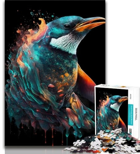 1000-teiliges Puzzle für Erwachsene und Teenager, Pinguin, spannende Puzzles für Erwachsene, Lernspiele, Heimdekoration, geeignet für die Schreibtischdekoration (Größe 38x26cm)