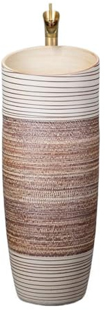 Lavabo de Pedestal Lavabo de columna balcón estilo chino integrado pie Tipo exterior