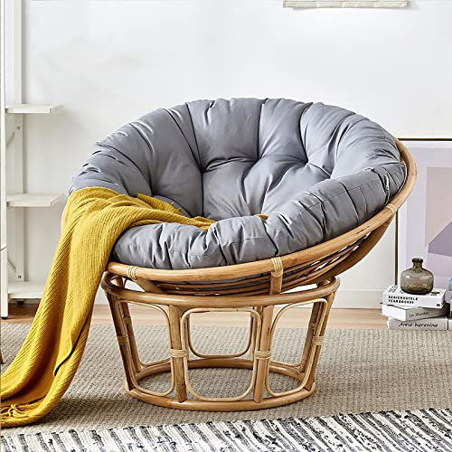Silla colgante redonda gruesa de gran tamaño, asiento oscilante acogedor para relajación en interiores y exteriores (90 x 90 cm)
