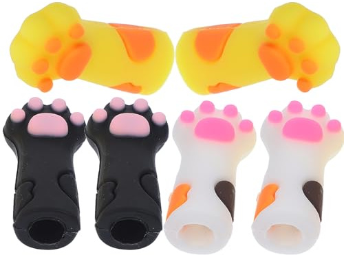 OSALADI Tijeras para Cutículas Funda Protectora de Silicona, Diseño Estilizado, Paquete de 6 Piezas, Previene Óxido y Protege Puntas, Adecuado para Manicura Color Aleatorio