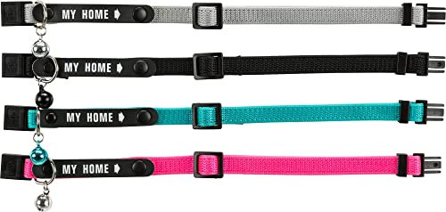 Trixie Katzenhalsband mit Adresslasche, Nylon, farblich sortiert
