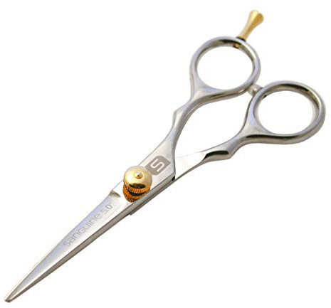 Schnurrbart Schere, Bartpflege Schere, extrem scharf, chrom, 13 cm + mit Etui