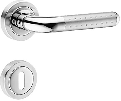 ck-tuerbeschlaege Hochwertige Bicolor Rosettengarnitur Angel 2 (BB Buntbart)