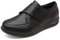 Chaussures oedème Respirants,Le Pied du Patient gonfle Les Chaussures en Cuir, ajoutant de l'engrais pour élargir Les Chaussures de diabète-43_Black,Chaussures Confortable pour Pieds Gonflés