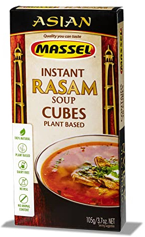 Massel Cubetti di brodo istantaneo a base vegetale e senza glutine, gusto rasam, confezione da 6 x 105 g