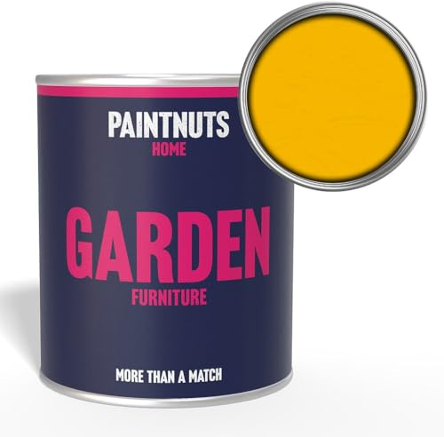 Paintnuts Garden Furniture Paint - RAL-1021 - COLZA YELLOW Matt 2.5 Litre Tin