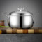 Boxonly 24cm(9.5) Stainless Steel Stock Pot with Steel Lid | 4.23 Quart Capacity Soup, Pasta & Stew Pot | Compatible with Induction | Easy to Clean | Silver Finish
