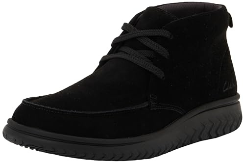 Clarks Botas Relaxlite MocChukka para hombre, Negro Sde, 41 EU