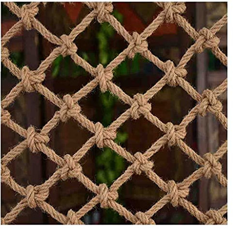Sicherheitsnetz Outdoor-Seilnetz, Sicherheits-Hanf-Seilnetz Für Kinder, Dekoratives Jute-Hanf-Netz Für Den Garten, 4 Mm * 12 cm(1x5m)