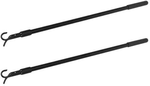 Teleskopstång för fönster teleskopgardinstång 2 st justerbar aluminiumlegering utdragbar lätt (Silver)