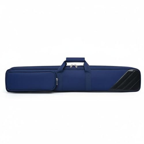 MERIGLARE Étui de Queue de Billard Sac Pochette Housse Trousse en Oxford Renforcé avec Intérieur Flanelle Poignées Supérieures et Sangle Épaule Protection, Style 1, Bleu, Bleu