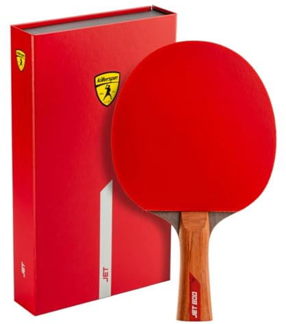 Killerspin Jet 800 Speed N2 - A Professional Grade Ping Pong Paddle - Competition Grade, Advanced Players, Red/Black