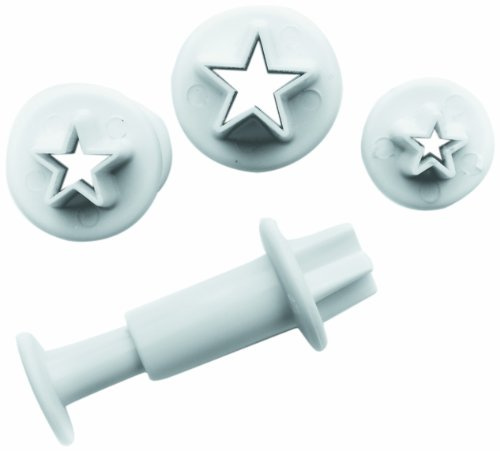 IBILI 788403 Lot de 3 emporte-pièces avec Poussoir Étoile