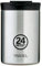24BOTTLES Travel Tumbler - Trinkflasche 350ml, Thermos Kaffee Tee Getränke, Thermosflasche 6hHot/24hCold, Wasserflasche 100% Versiegeltem Deckel, Umweltfreundliche Trinkflasche Edelstahl Brushed Steel