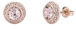 Ted Baker Soletia Solitaire Sparkle Crystal Stud Earrings For Women (Rose Gold Tone/Crystal)