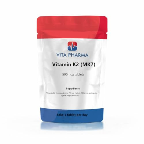 VITA PHARMA Vitamin K2 (Mk-7) 500mcg 365 Tablets