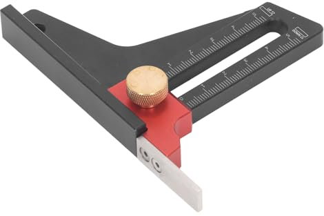 Höhenmesser, Multifunktionaler Höhenmesser aus Aluminiumlegierung mit Tiefenmessfunktion, Holzbearbeitungssägetisch-Höhenlineal für Digitale Messschieber