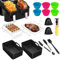 LUOJINYI Ninja Heißluftfritteuse Zubehör,15 Stück Zubehör Ninja Heißluftfritteuse, Ninja Airfryer Zubehör für Ninja Foodi AF300EU AF400EU 7.6L-9.5L und Meisten Dual Zone Air Fryer, BPA-frei