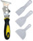 Scraper Wallpaper Scraper 15 in 1 Plastering Tools Includes Paint Roller Straight and Curved Scrapers Stainless Steel Putty Knife Painter Tool Nail Puller with 3 PCS of Non-Marking Shovel