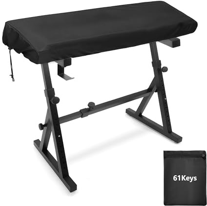 Musiin Funda para teclado de piano de 61 teclas compatible con Nord Electro 6 HP, KORG NAUTILUS 61, MODX M6 y más, repelente al agua con cordón ajustable y bolsa de almacenamiento para escenario al