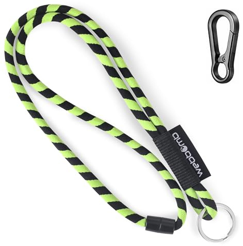 webbomb Tubular Lanyard Cordon tour de cou souple et long avec mousqueton Fermeture de sécurité & Porte-clés comme porte-clés pour carte d'identité, téléphone portable et clés
