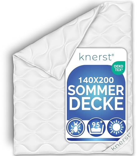 KNERST® Edredón de Verano 140x200 – Edredón Ligero y Transpirable – Relleno Nórdico de Microfibra para Cama – Nórdico de Verano Lavable y Suave