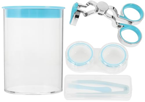 Ipetboom Extracteur de Lentilles de Contact par Ventouse et Baguette Souple, Kit D’outil de Retrait et Insertion pour Lentilles de Contact, Accessoire de Voyage Bleu, Hygiénique et