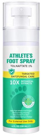 Idrottare fotspray – 120 ml fotrodnad lugnande | anti-klåda fotspray, för vuxna kvinnor män löpare skåp rum resa gym daglig rutin