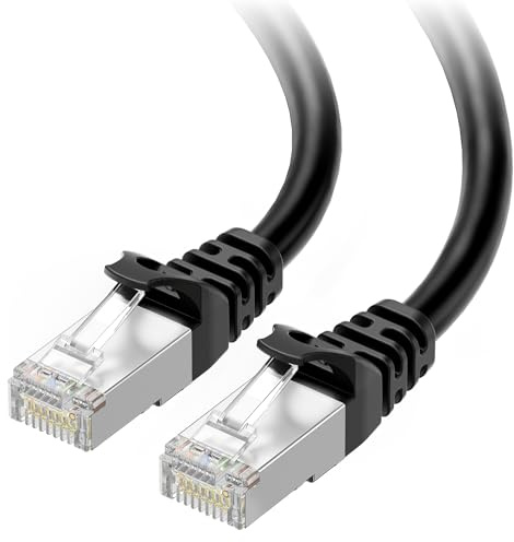 Cable Matters 10Gbps Snagless Shielded Cat 6A Ethernet Cable, 100ft, Black