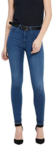 ONLY 15097919 onlROYAL HIGH W.Skinny Jeans PIM504, 179695Medium Blue Denim, Größe M/32