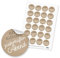 itenga 24x Sticker Aufkleber Euch allen einen zauberhaften Abend (Motiv 129) braun weiß - Dinner Gäste Beisammensein Essen Trinken Feier
