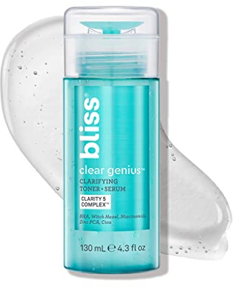 Bliss Clear Genius Clarifying Toner + Serum - 4.3 Fl Oz - Purifying Formula