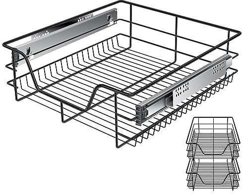 KESSER® cajón telescópico, cajón de Cocina, Armario de Cocina, Cesta extraíble, Totalmente extraíble