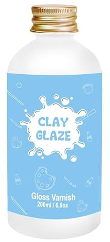200ml Air Dry Clay Glaze, Clay Varnish for Air Drying Clay, Creating The Perfect Clay Craft,Clear Varnish for Craft Pottery Waterproof & Gloss (Gloss)