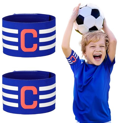 BESPORTBLE 2 Piezas Brazalete De Capitan Ajustable Brazalete de Capitan de Futbol C Banda del Capitán para Fútbol para Niños y Adultos Junior para Varios Deportes De Pelota