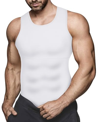Bingrong Men Compression Vests Shapewear Slimming Body Shaper Undershirt Tank Top Shirt