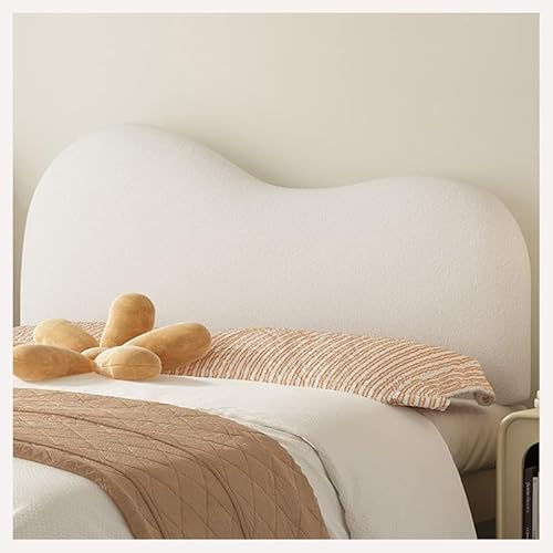 PFCDZDU Rectangular Cabecero Tapizado, Soporte Espalda Respaldo Cama Almohadón Funda Desmontable, Almohada para Leer Cojín Lumbar para Dormitorio Hogar Decoración(Blanquecino,150x65x10cm)
