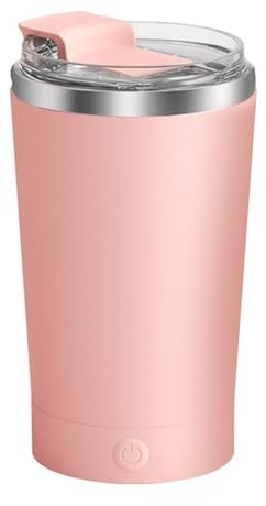 DONGKER Tazza Automescolante, 380 ML 7000 Giri/Min Tazze Miscelazione Automatico Magnetica con Coperchio, Bicchieri Autoagitante Ricaricabile USB per Latte, Cacao, Tè, Cioccolata Calda