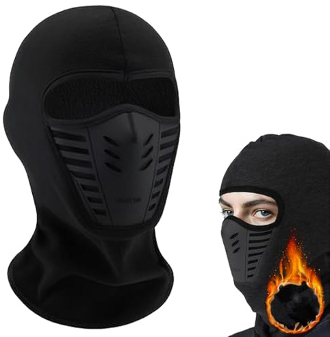 XOXVURI Cagoule D'Hiver Professionnel Masque De Ski Polaire Pour Homme Femme Cagoule Moto Homme Vélos Le Masque Sous Le Casque Cache-Cou Respirant Cagoule Balavala Pour Ski, Vélo, Moto