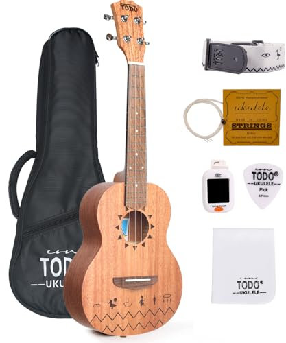 TODO Music Ukulele Die Nile Ukulele für Erwachsene & Anfänger Kit mit Carbon Saiten, Tasche, Gurt