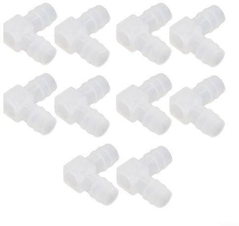 Lot de 10 raccords coudés pour tuyau d'eau, adaptateur en forme de L à 90°, diamètre égal de 12 mm, raccords de tuyau barbelés pour transfert de fluide