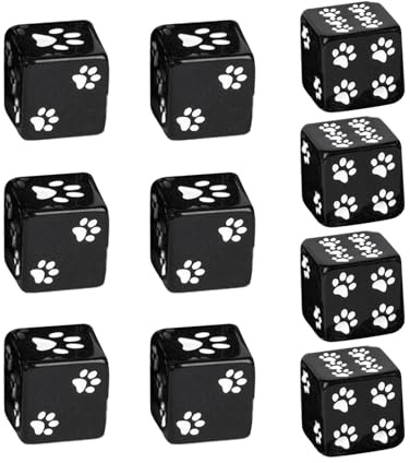 Accesorio De Dados Para Juegos De Mesa,Exposición Animada Y Linda De 6 Caras - Dados Para Juegos De Mesa Con Tema De Patitas De Gatito - Para Viajar Acampar Hogar Picnic Familia Amigos Estudiantes Ado