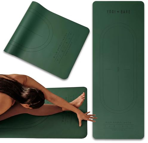 Yogi Bare Yoga Mat - EverGrip & Original Paws 183cm x 68cm | Large Eco, Natural & Thick Rubber Yoga Mat | Lightweight & Compact Home Gym Fitness, Pilates Exercise & Stretching Accessories